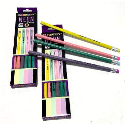 

(Pcs) SQUEEZY - Pensil 2B Neon SQ-302