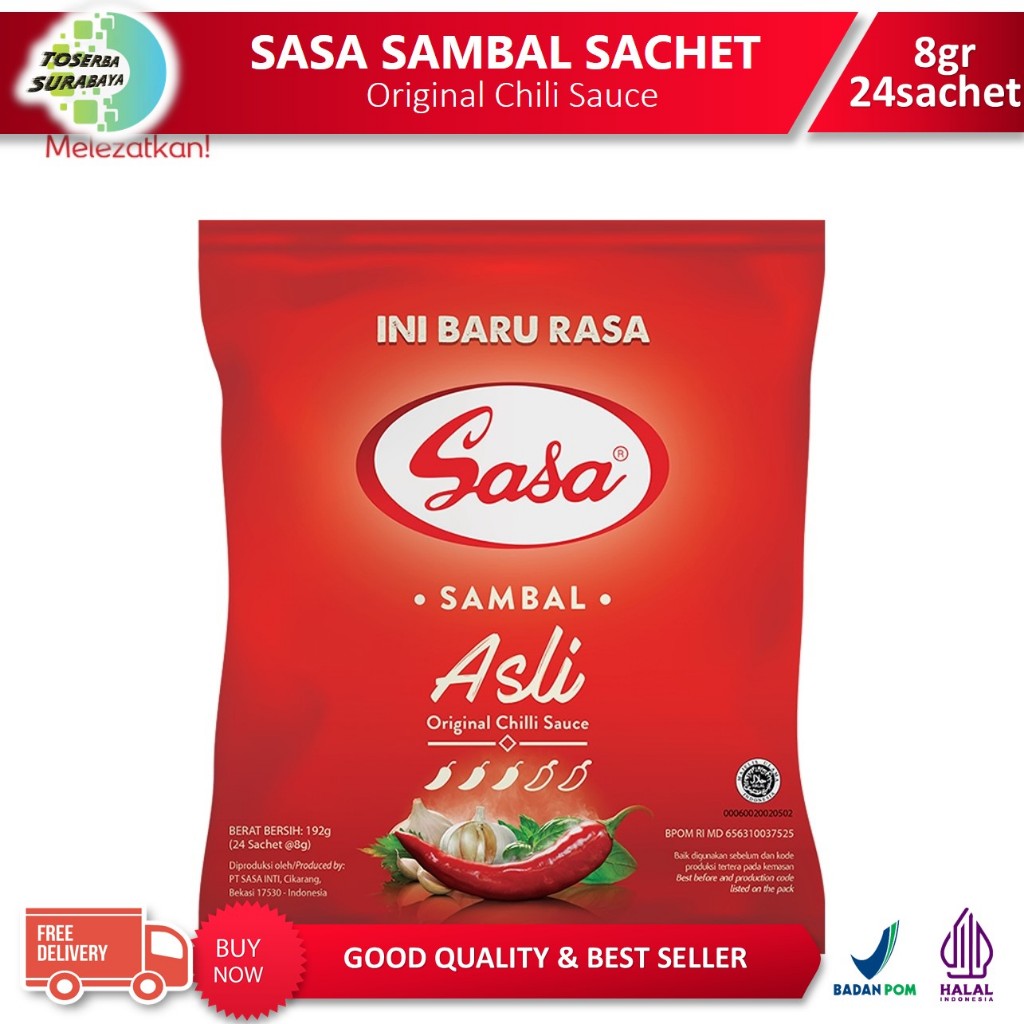 

SASA SAMBAL Asli SACHET 8gr x 24 (Tersedia Harga Grosir)