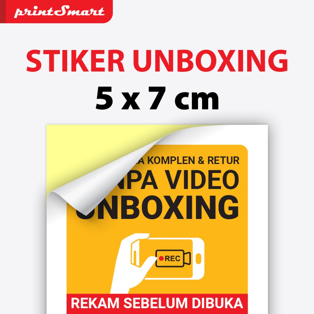 

Stiker Video Unboxing 5 x 7 cm - sticker wajib bikin video unboxing - Stiker Label Kromo