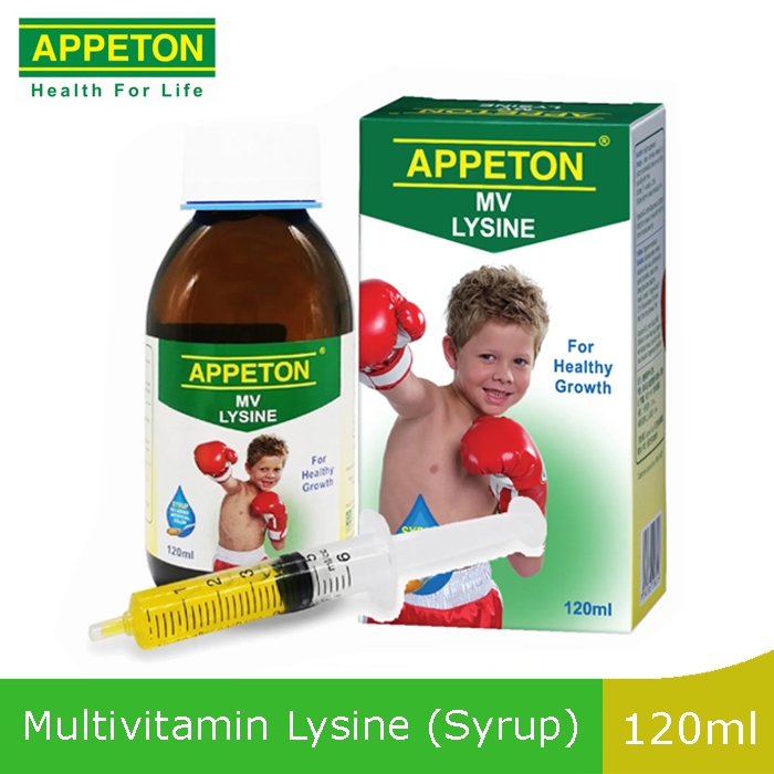 Multivitamin Sirup Lysine Anak Appeton Penambah Nafsu Makan Imun Tubuh