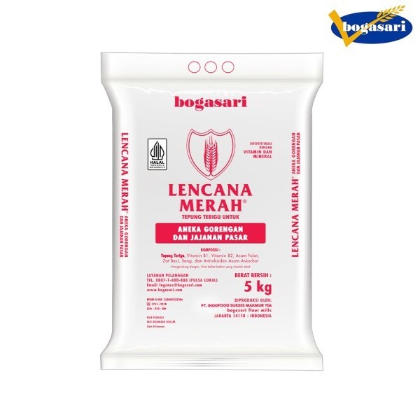 

Tepung Terigu Lencana Merah 5 Kg Bag