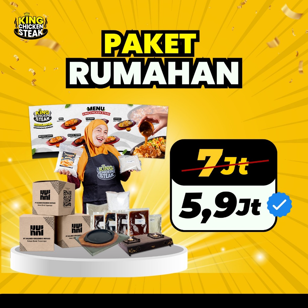 Kemitraan Franchise Chicken Steak Kekinian Terlaris Termurah - Paket Rumahan