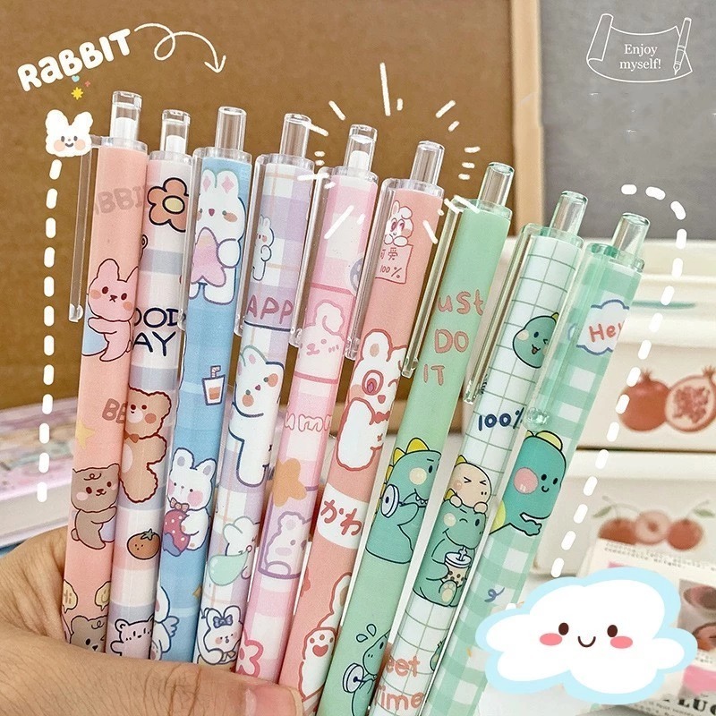 

✨COD Gel Pen Motif Hewan Dino Girl Lucu Imut Pulpen Gel Ballpoint Bulpen Bolpoin Bolpoint Pena Cute -MG