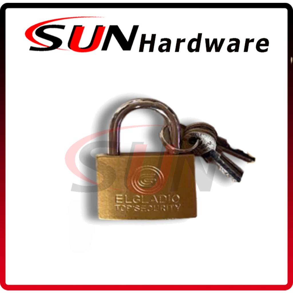 Gembok Kuning 50 mm Padlock Gold Emas Koper Tas Kecil Mini