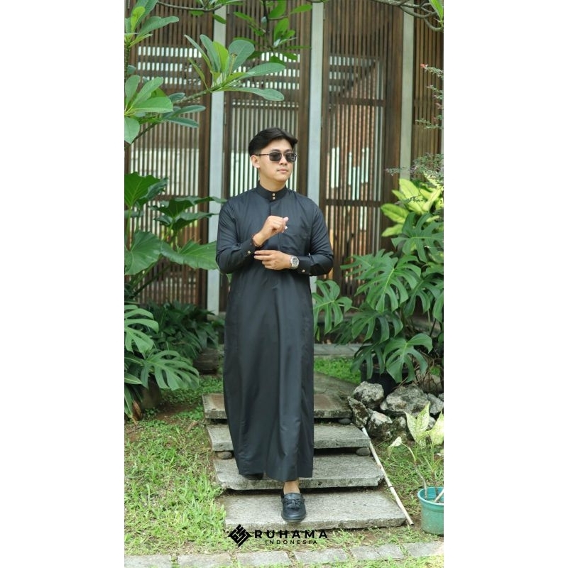 JUBAH/THOBE/GAMIS TIMTENG (timur tengah) RUHAMA lengan panjang manset | pakaian gamis muslim pria | 