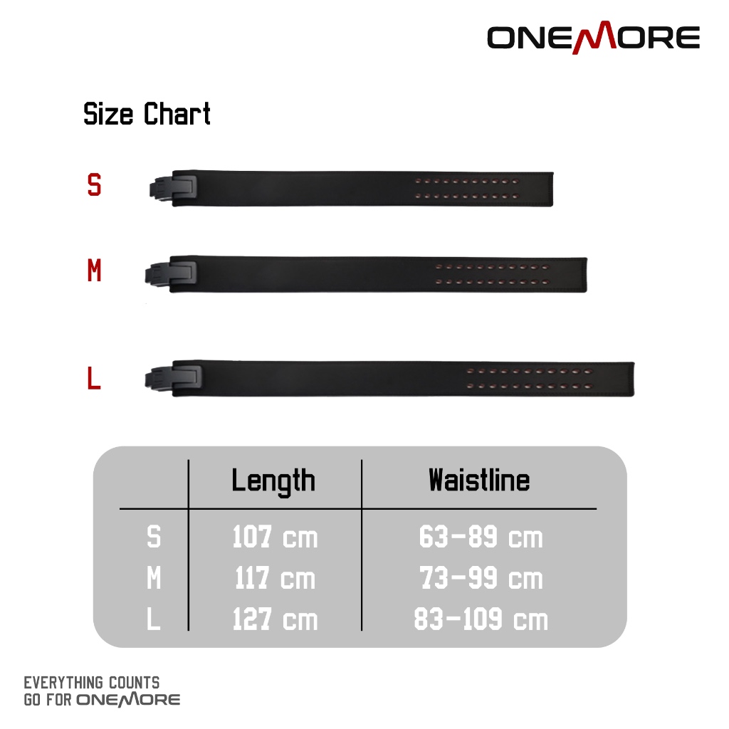 DISKON ONE MORE 13MM POWERLIFTING LEVER BELT SABUK FITNESS GYM