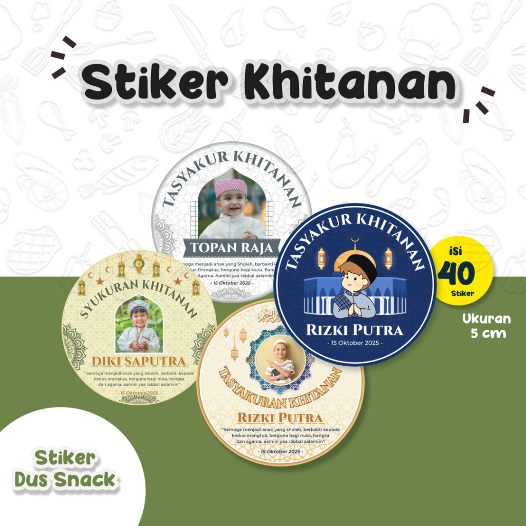 

Stiker Khitan diameter 5 cm
