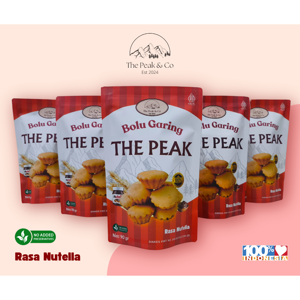 

BOLU THE PEAK — Bolu Kering Garing Pertama Di Indonesia — Edisi Pouch — Rasa Nutella