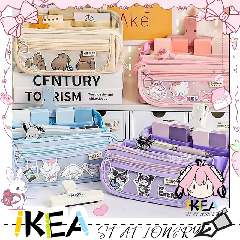 

IKEA【COD】9 IN 1 Sanrio Lucu Pena Tas Karakter Anime Berkapasitas Besar Tempat Pensil Melody Kuromi Cinnamoroll Alat Tulis Pensil Kasus (1 * Kotak pensil+1x Stickers)