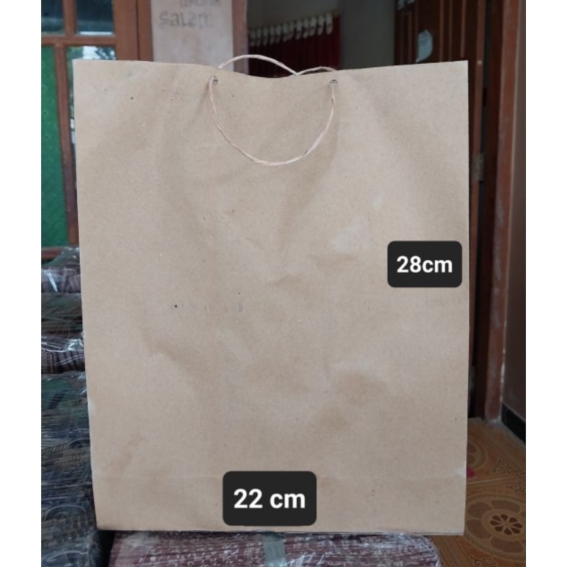 

( isi 10pcs ) Paper Bag Tas Kertas Coklat Polos Bahan Kraft Tebal / Tas Souvenir / Tas Kertas Murah
