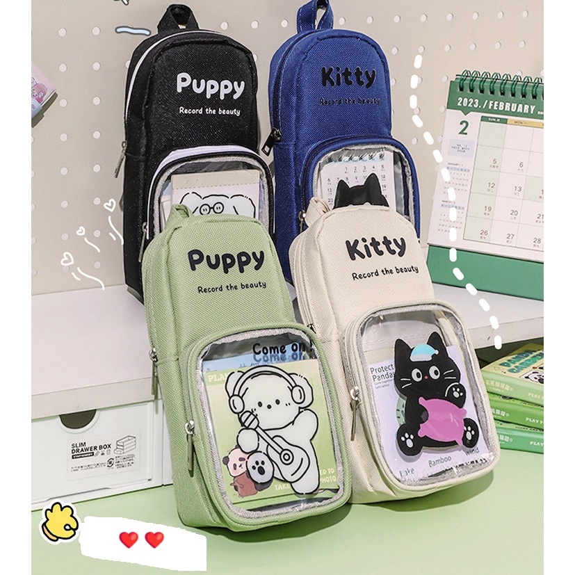 

Tempat Pensil Bentuk Tas Mini 3D / Kontak Pensil Anak Kanvas