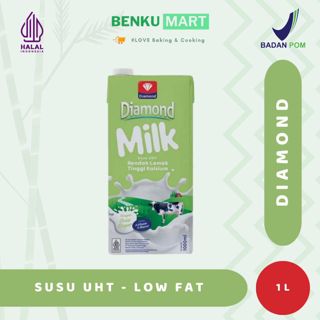 

Susu UHT Diamond Low Fat 1 L | Susu Rendah Lemak diamond