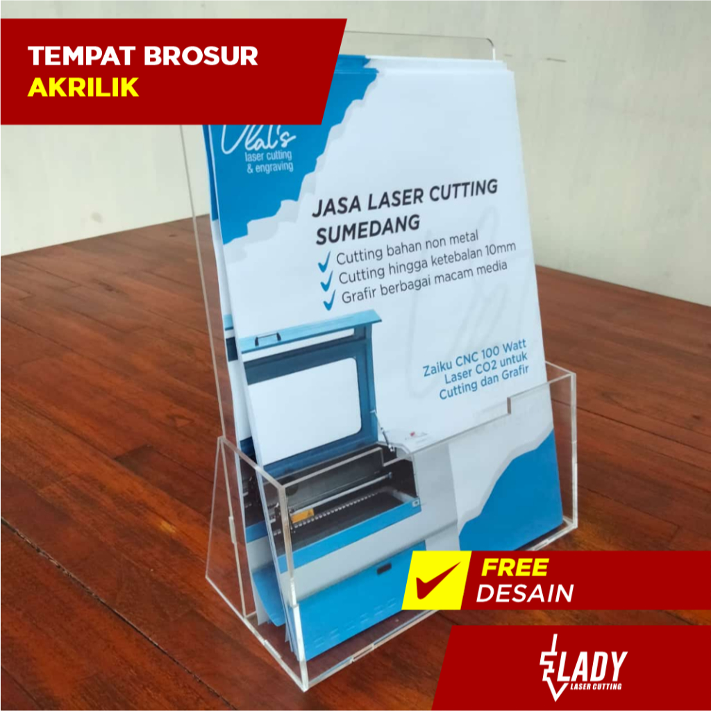

Tempat Brosur Akrilik ukuran A5 Rak Brosur Display Brosur Akrilik