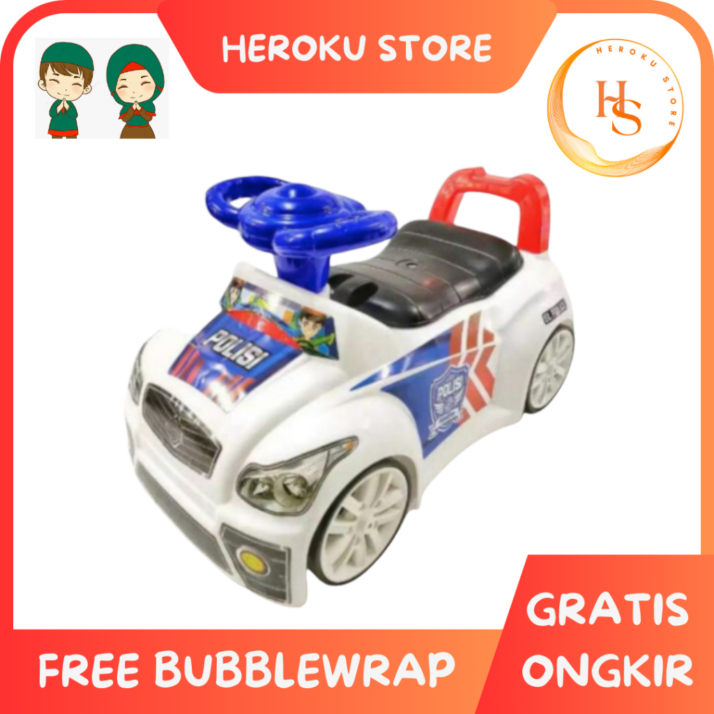 [BISA COD] Mainan Mobil Dorong Polisi/ MAINAN MOBIL DUDUK ANAK/ SL POLISI 200 MOBIL DORONG