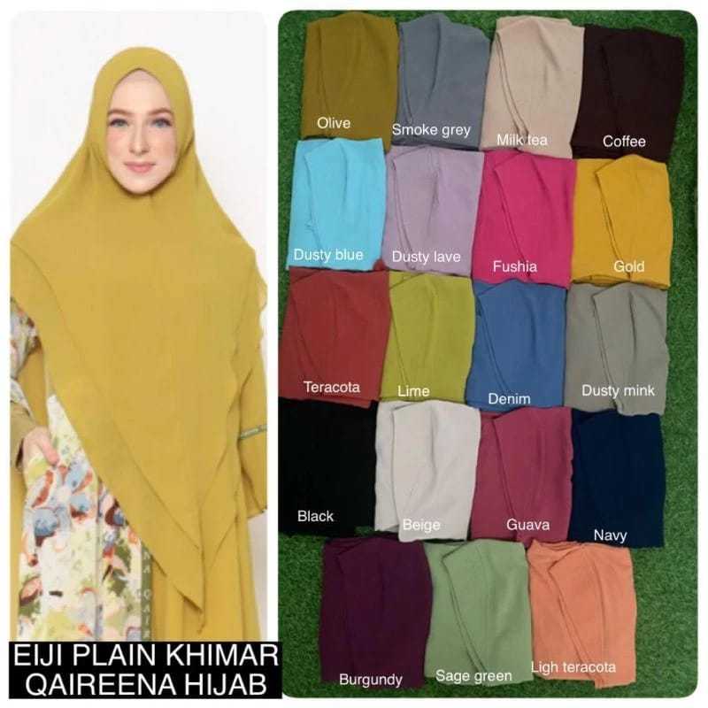 EIJI PLAIN KHIMAR By Qaireena Hijab