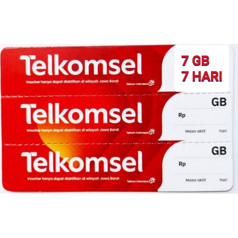 Voucher Telkomsel 7GB 7Hari
