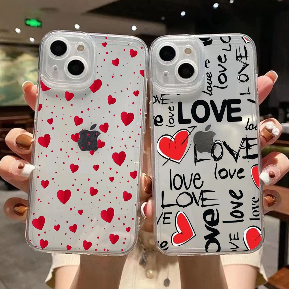 ALL TYPE CLEAR CASE MOTIF LOVE UNTUK IPHONE 6 IPHONE 7/8 IPHONE X/XS IPHONE MAX IPHONE 11 IPHONE 12 