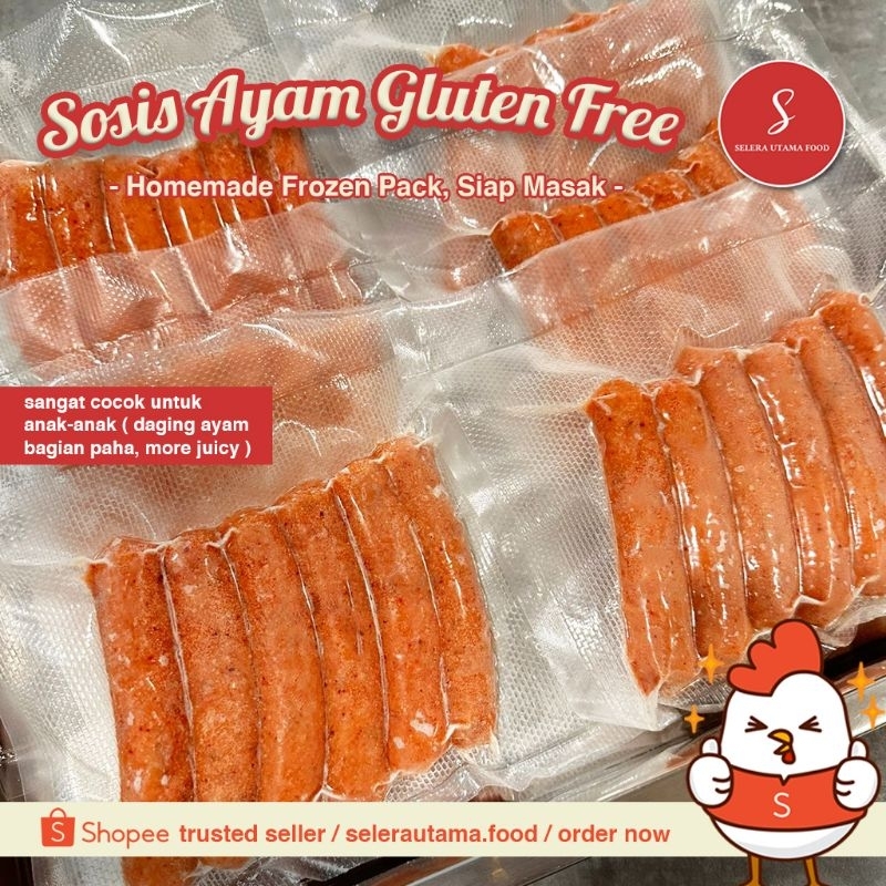 

Sosis Ayam Homemade Gluten Free - Frozen isi 6