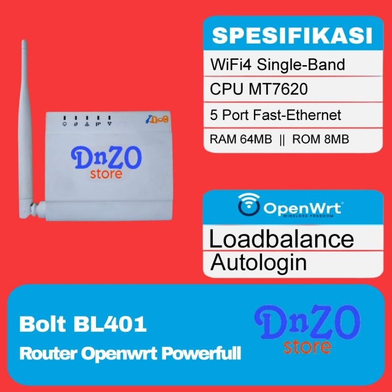 bl401 openwrt loadbalance autologin wms wifi.id seamless bolt router wifi 2.4GHz  load balance , aut