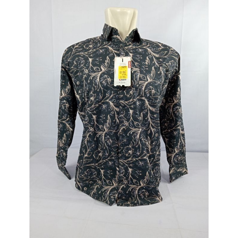 Kemeja Batik Printing Pria Lengan Panjang /kemeja dewasa brand original S135