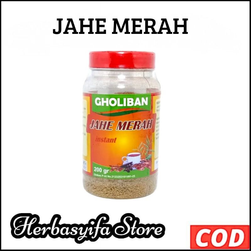 

Jahe Merah Instan Gholiban 200 gram - Jahe Goliban