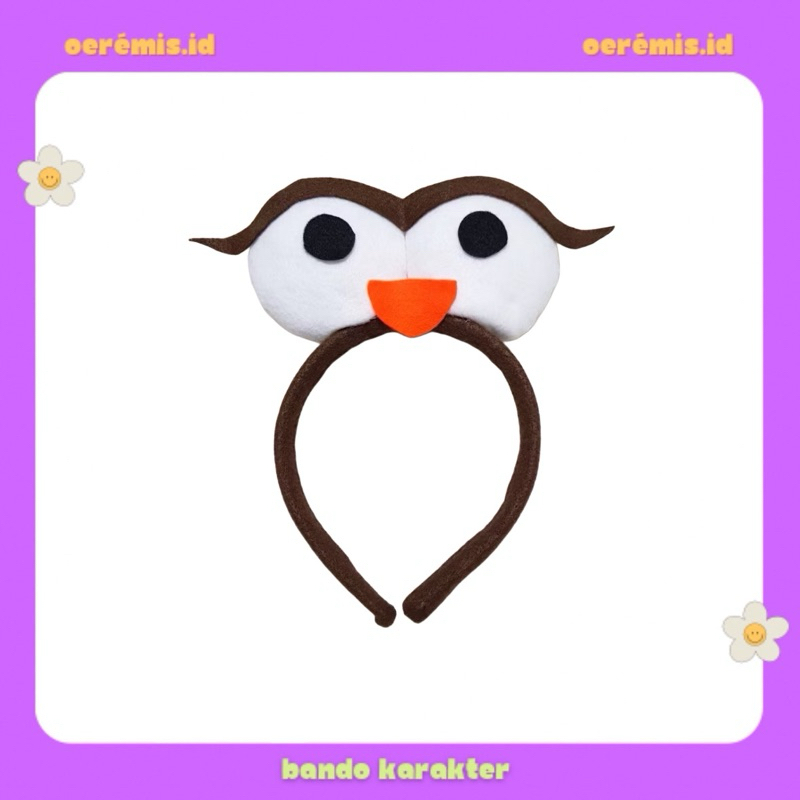 BANDO KARAKTER HEWAN BURUNG HANTU / BANDO BURUNG HANTU / OWL HEADBAND