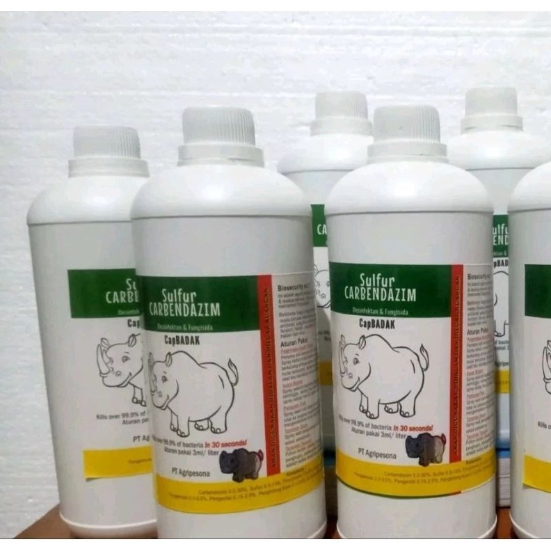 Disinfectant Fungisida Cap Badak Carbendazim Sulfur 1LITER