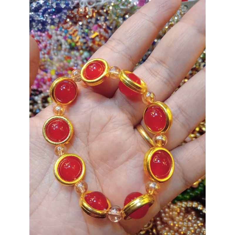 gelang batu ring lapis emas/gelang giok/gelang kristal lapis emas