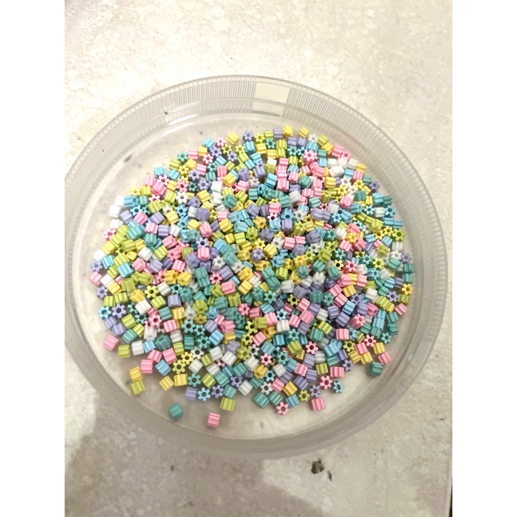 manik pasir bintang/manik kacang bening/manik tabung/manik segi/cat eye/donat isi