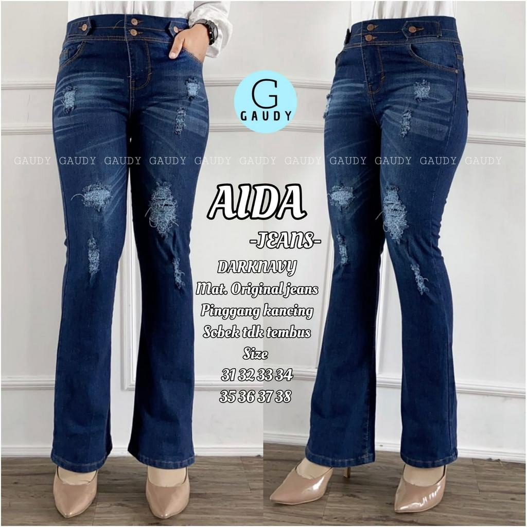 yf.fash - Cutbray Jeans Levis Wanita Super Jumbo 75-85 Kg | Jeans Aida Cutbray Highwaist Wanita