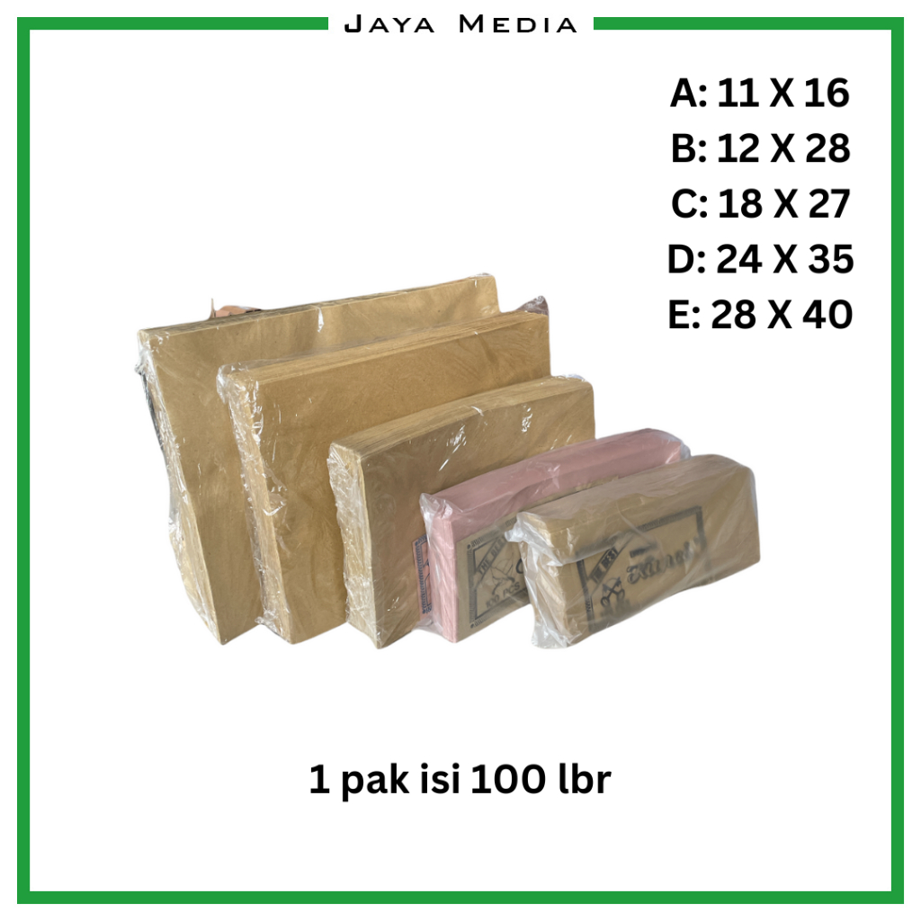

Amplop Casing Envelope Coklat Berbagai Ukuran