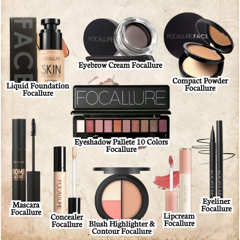 PAKET KOSMETIK FOCALLURE / PAKET KOSMETIK LENGKAP / PAKET KOSMETIK SESERAHAN