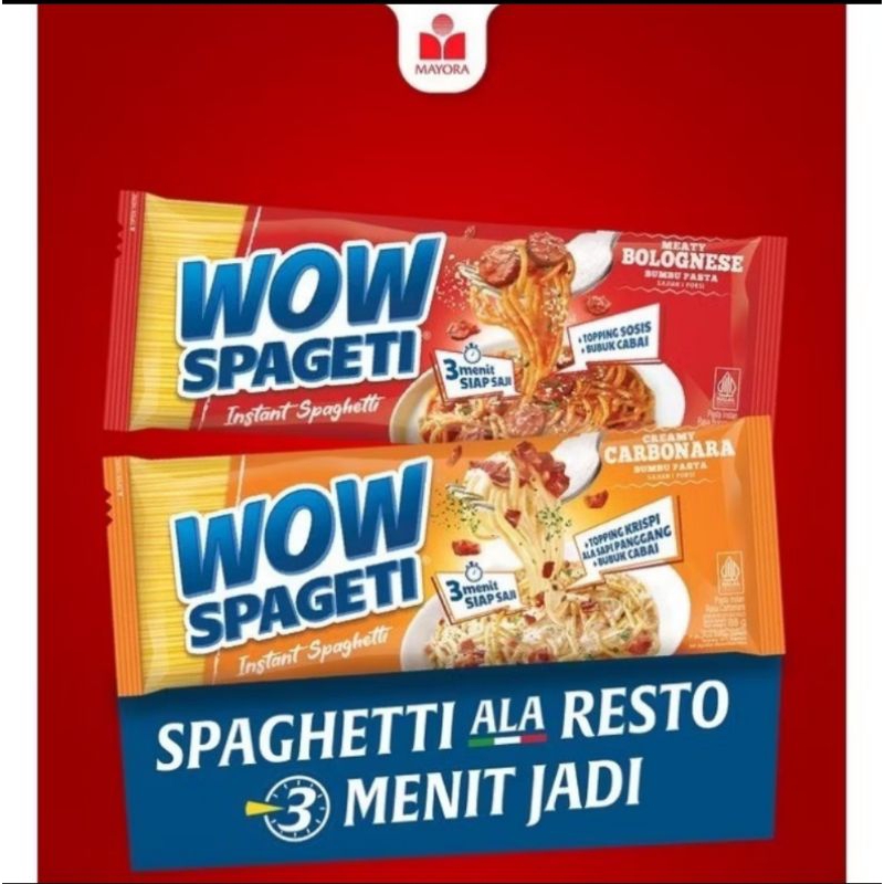 

WOW SPAGETI CARBONARA / BOLOGNESE