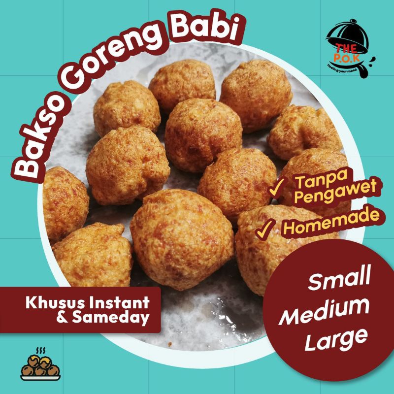 

Bakso Goreng Babi ukuran BESAR (Frozen Food) READY STOCK