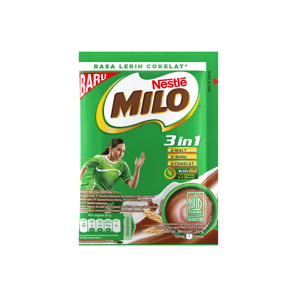 

MILO HEALTY DRINK 3 IN 1 ACTIGEN-E RENCENG 10x34G