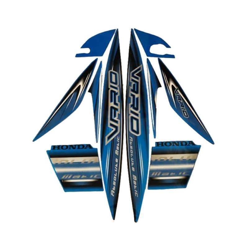 Striping stiker bodi motor vario 110 karbu 2008 biru