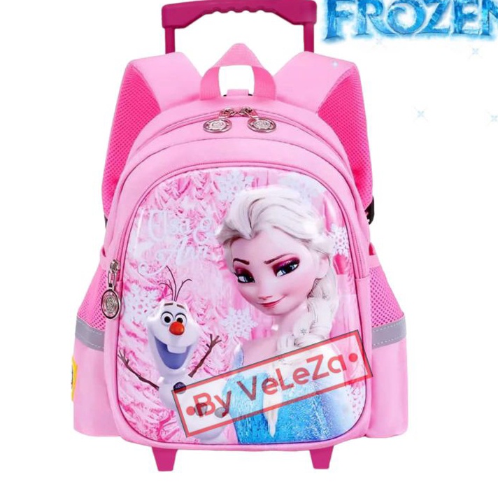 Ekstra Tas Ransel Troli Anak Perempuan PAUD TK Karakter Frozen Elsa Tas Ransel Anak Tas Troli