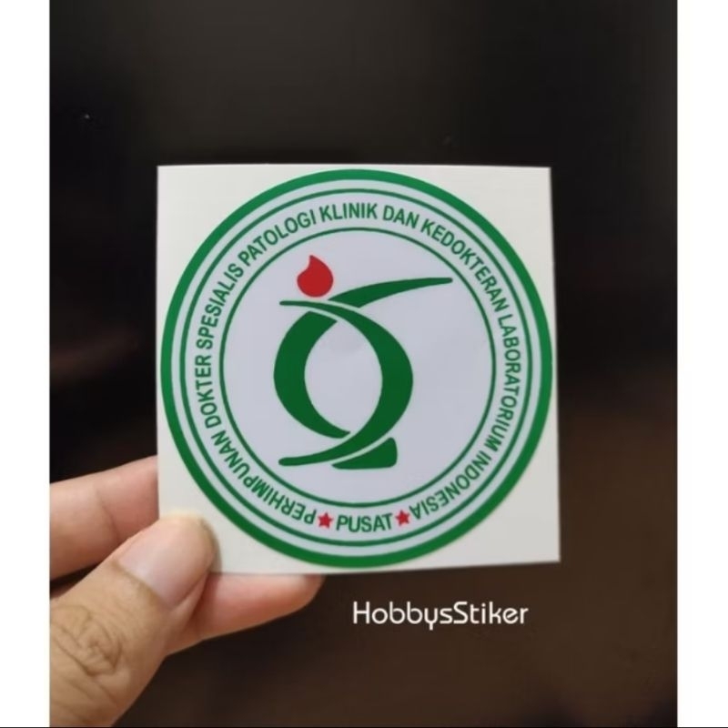 Stiker perhimpunan dokter spesialis patologi klinik untuk mobil klinik