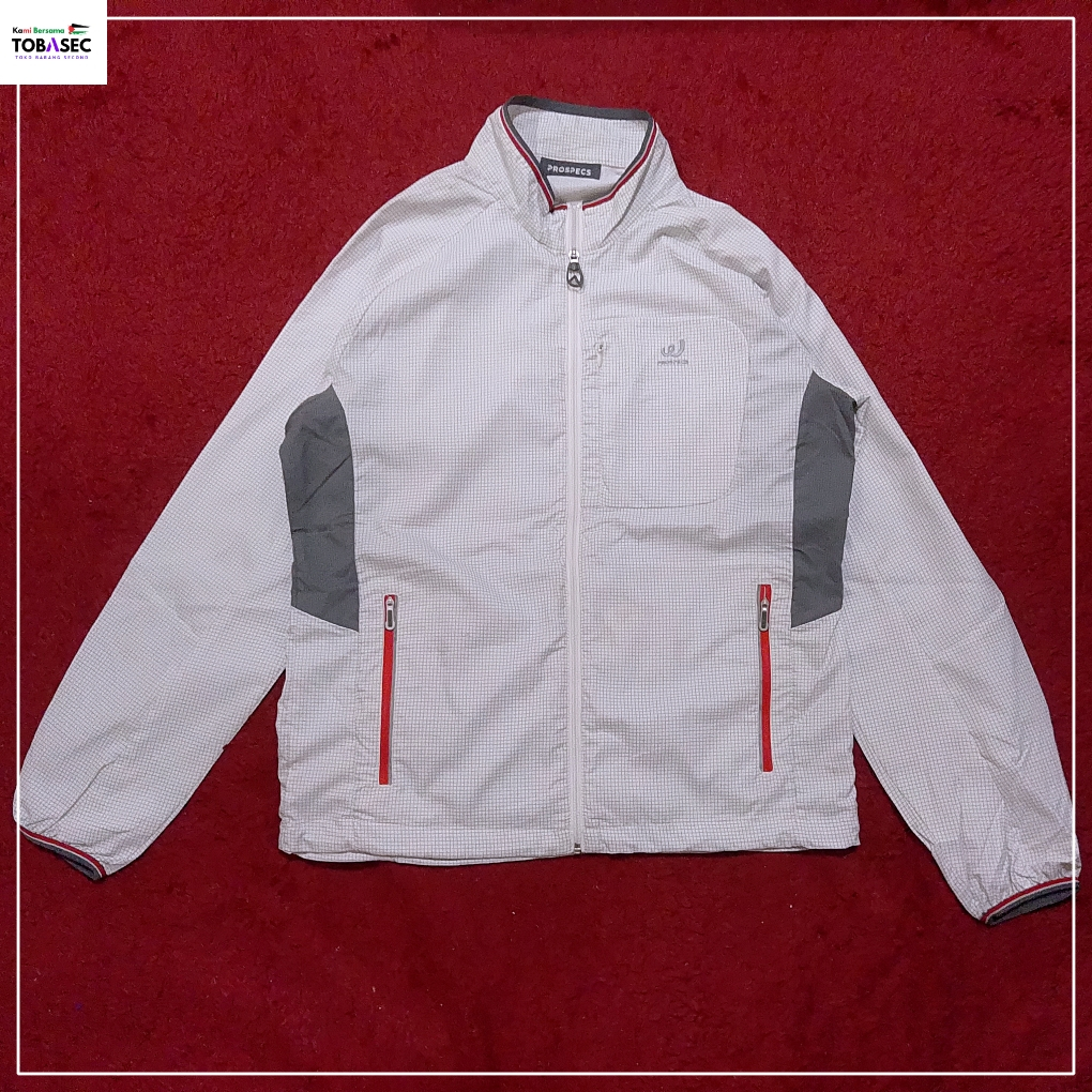 Jacket Windbreaker Prospecs motif kotak kotak Waterproof Size L