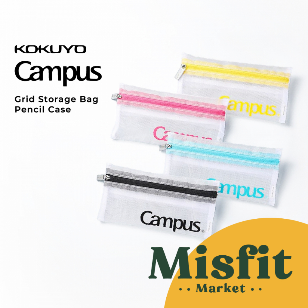 

Kokuyo Campus Grid Storage Bag Pencil Case Kotak Pensil
