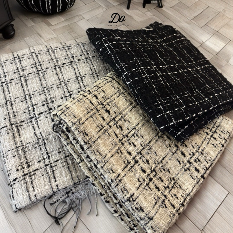 KAIN BAHAN TWEED CHANEL ORIGINAL IMPORT KOREAN STYLE