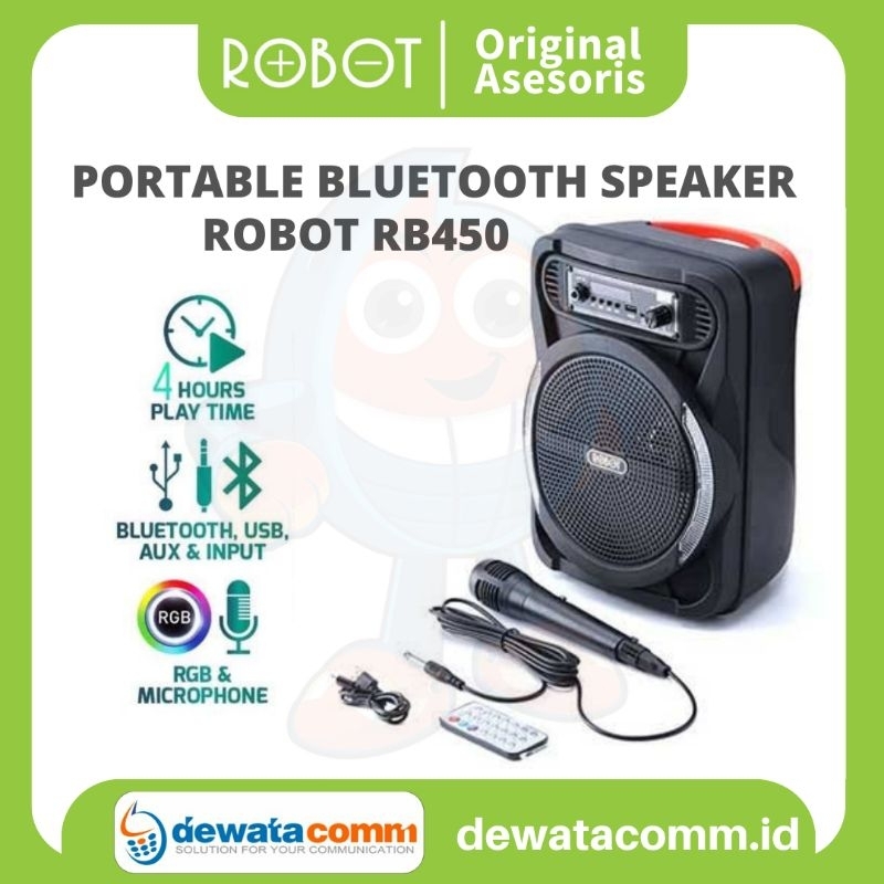 PORTABLE BLUETOOTH SPEAKER ROBOT RB450