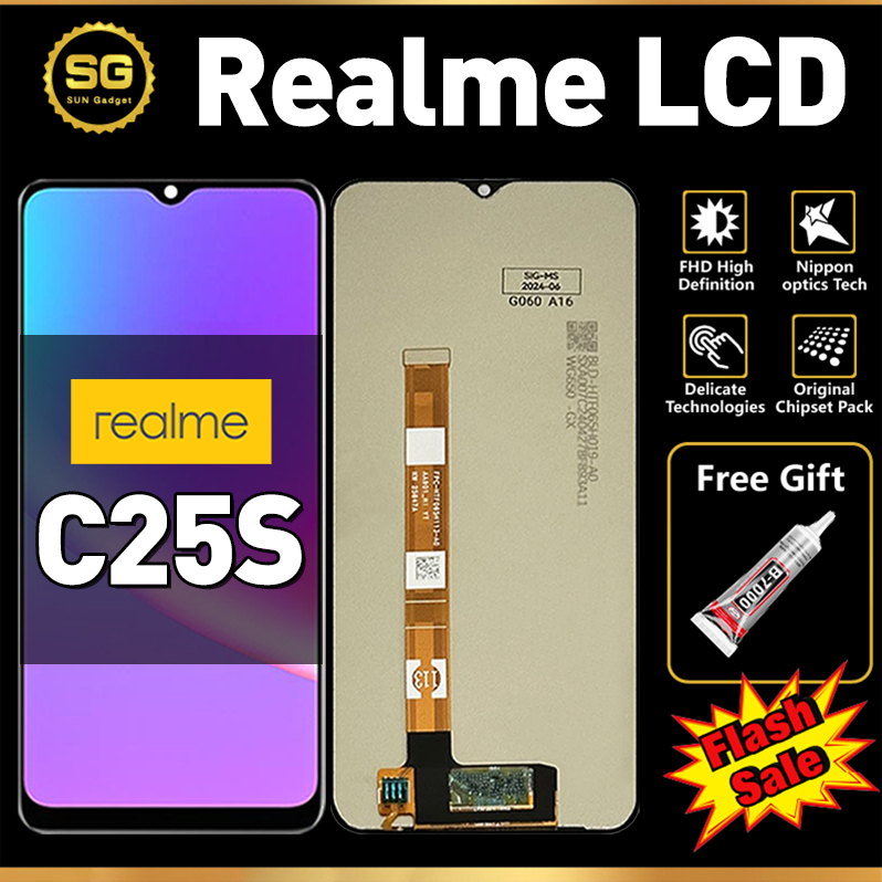 LCD Realme C25S Original COD Touchscreen hp lcd Realme C25s ori fullset asli Layar ponsel - layar se