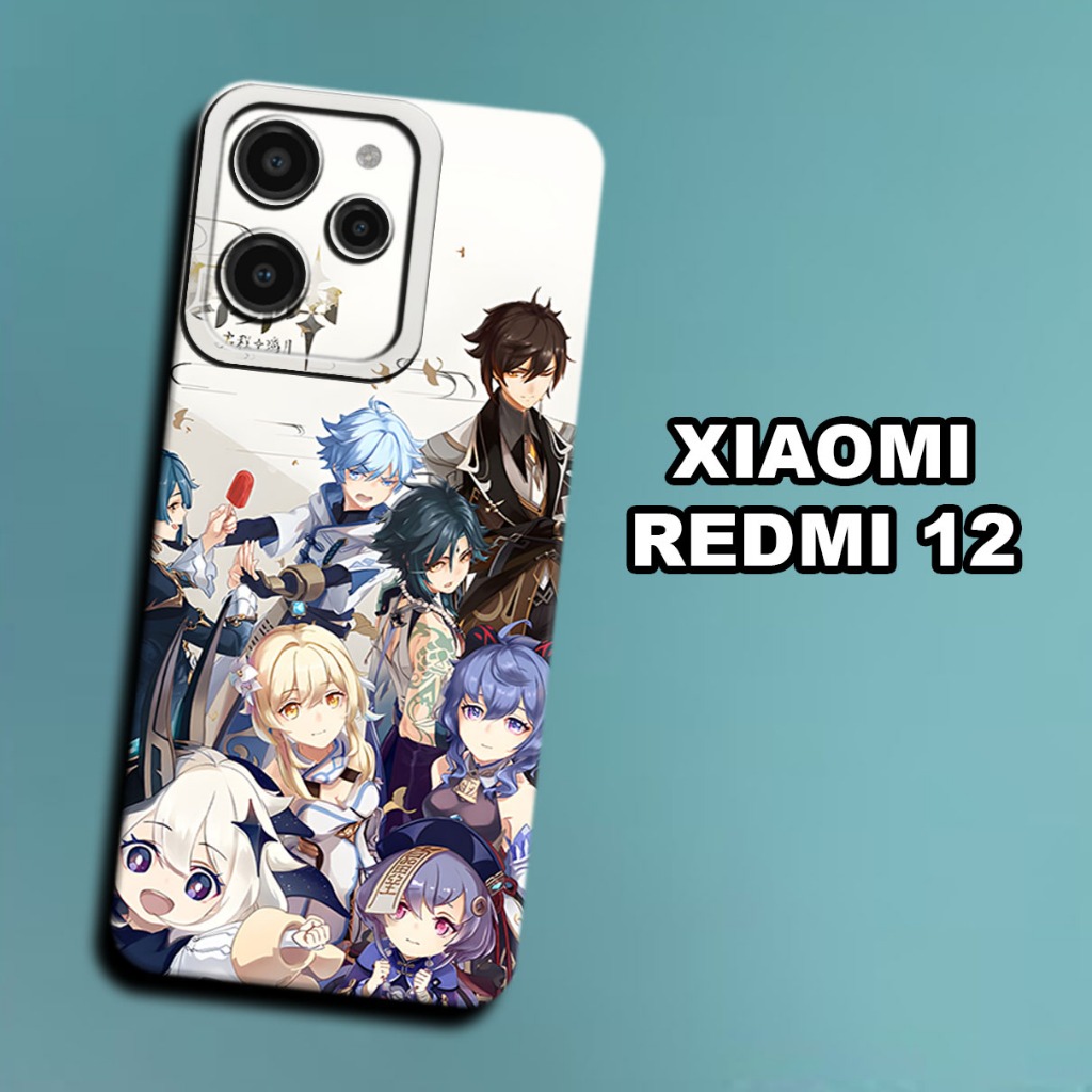 S40-Softcase procamera untuk XIAOMI REDMI 12 - bahan karet lentur-motif Genshin Impact -all type HP-