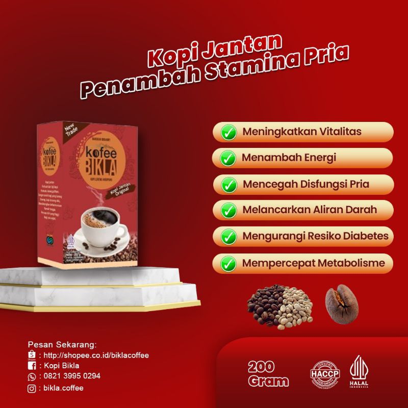 

kopi bikla jantan atau Lanang,kemasan box,isi 20 sachet.