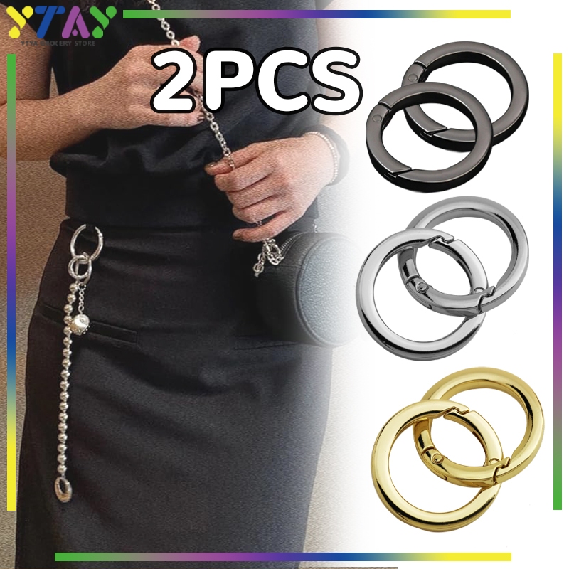 2pcs/Set Ring O Buka Pengait Tas Selempang Besi Besi Tas Untuk Kaitantutup Pengait Tas Dogclips/25mm