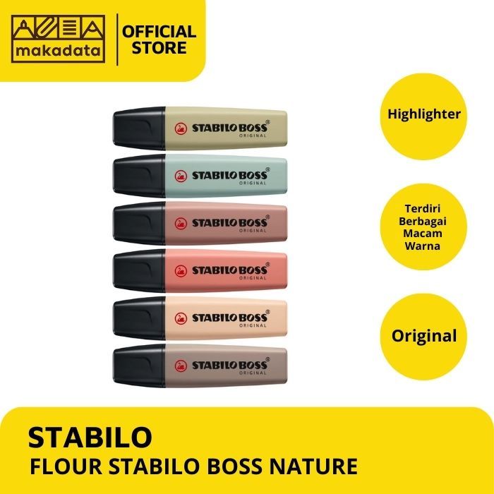 

HIGHLIGHTER / FLOUR STABILO BOSS NATURE (1 PCS) MURAH