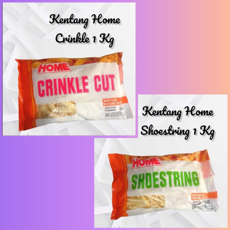 

kentang home shoestring 1 kg | kentang home crinckle 1 kg
