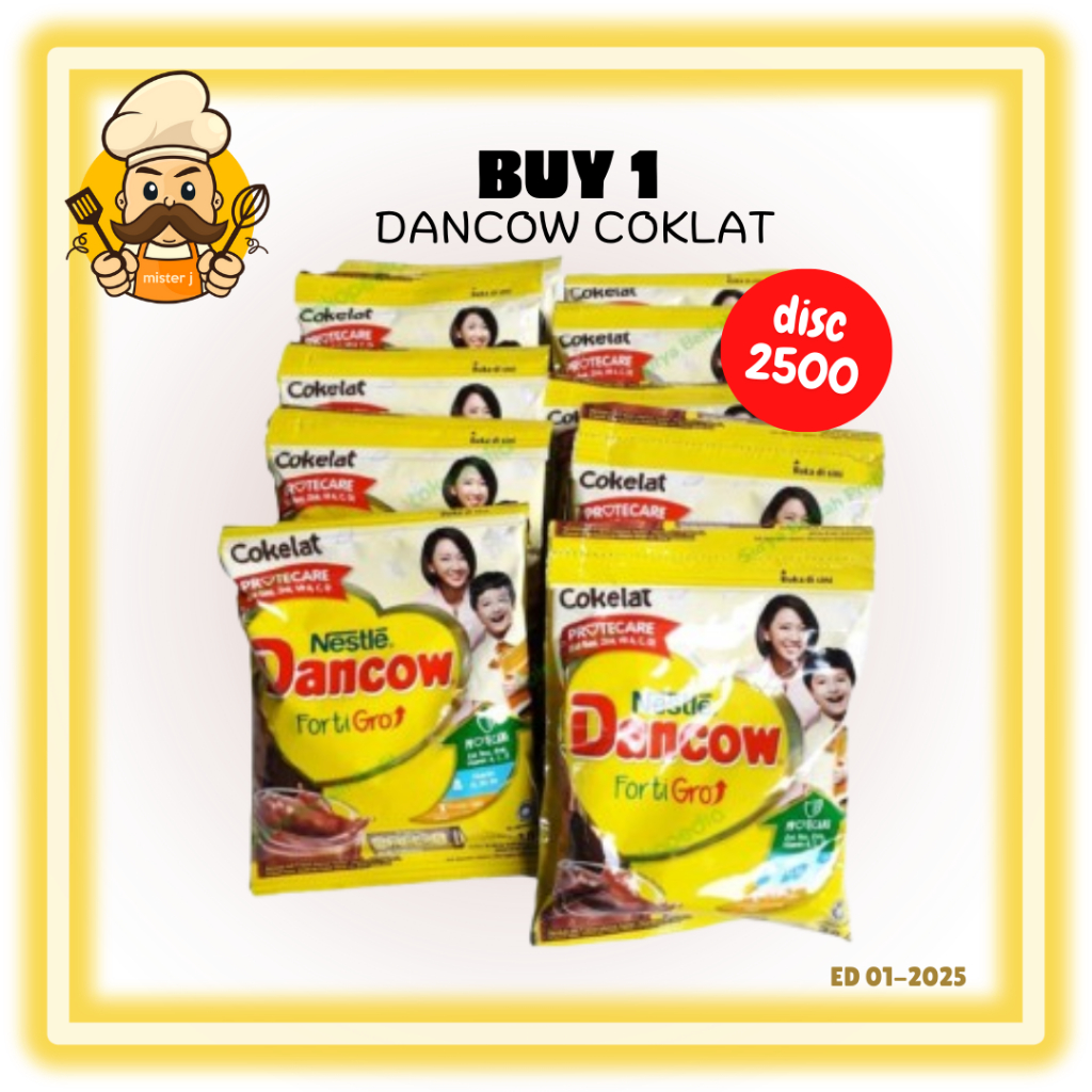 

DANCOW fortigro susu bubuk RENCENG ISI 10 | RASA COKLAT PROMO !!!