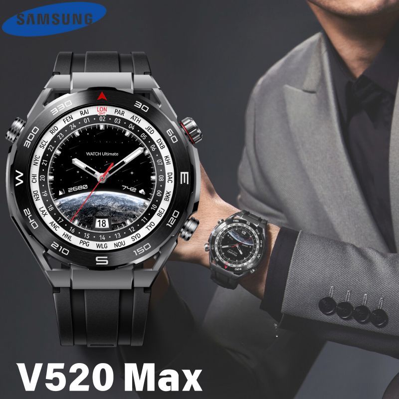 Samsung Smart Watch V520 Max Muslim Touch Phone Call smartwatch New Wireless Charge GPS NFC